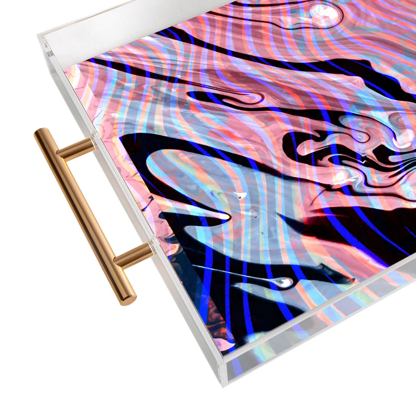 83 Oranges Focus Abstract Marble Texture Acrylic Tray