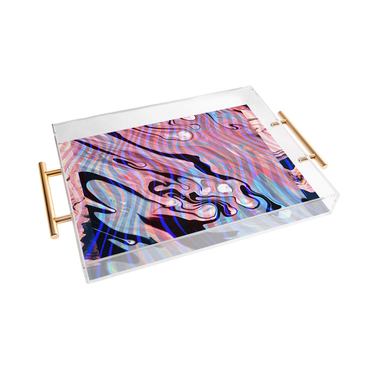 83 Oranges Focus Abstract Marble Texture Acrylic Tray