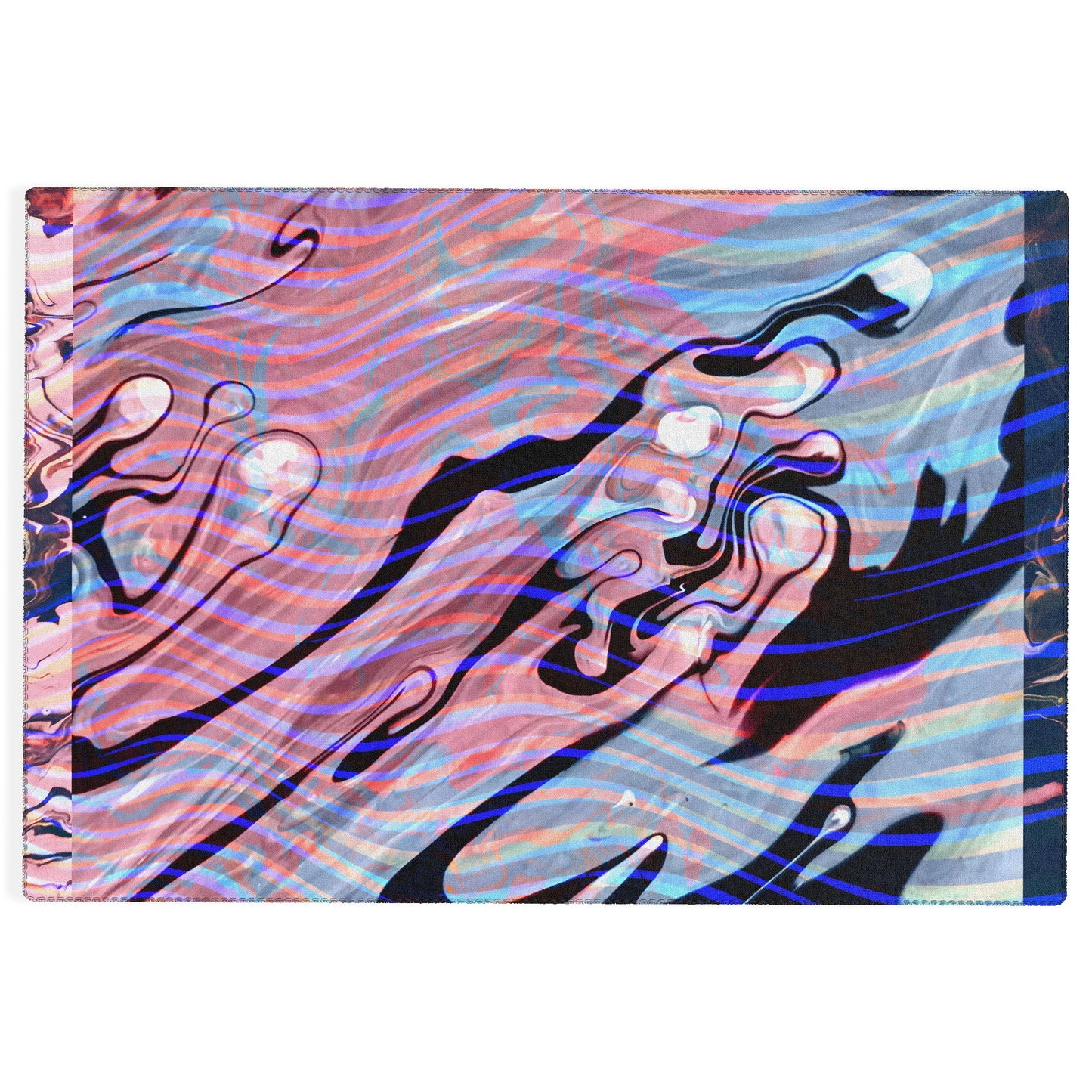 83 Oranges Focus Abstract Marble Texture Outdoor Rug