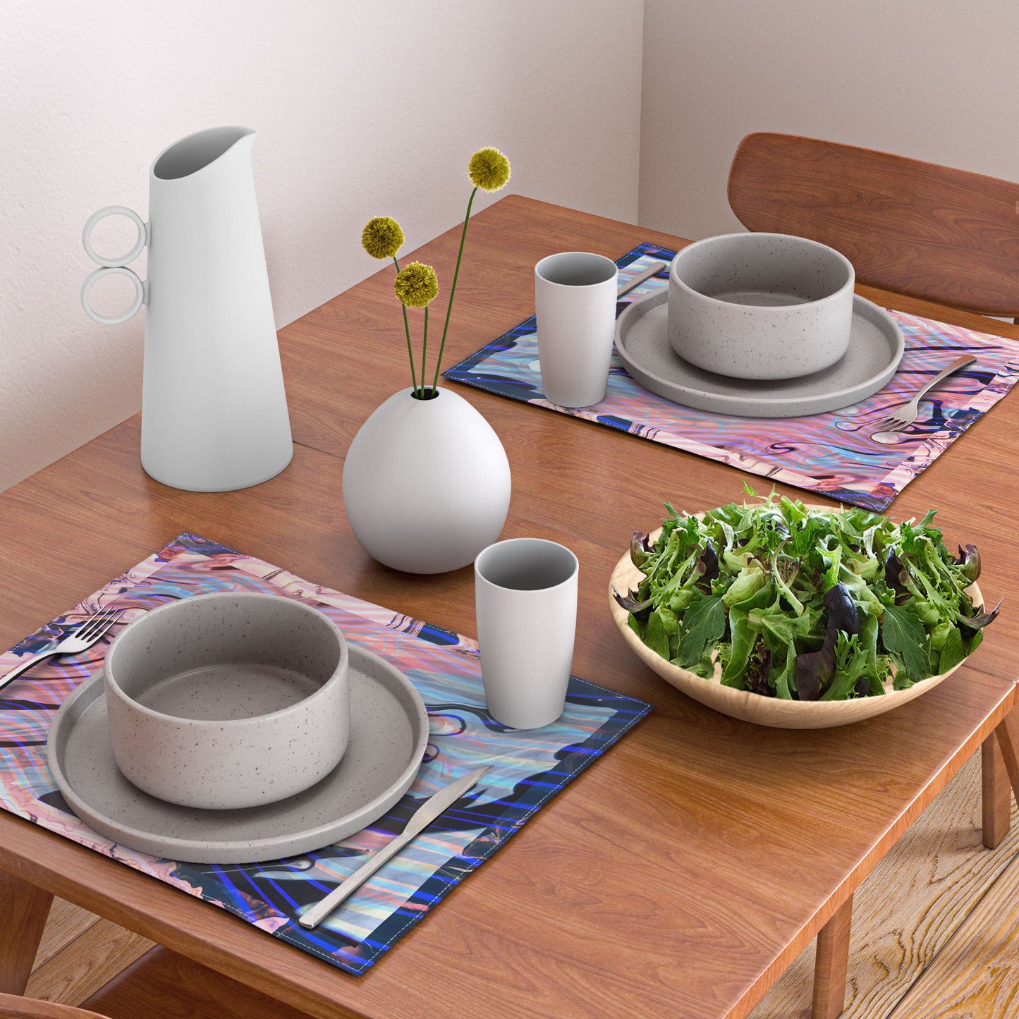 83 Oranges Focus Abstract Marble Texture Placemat