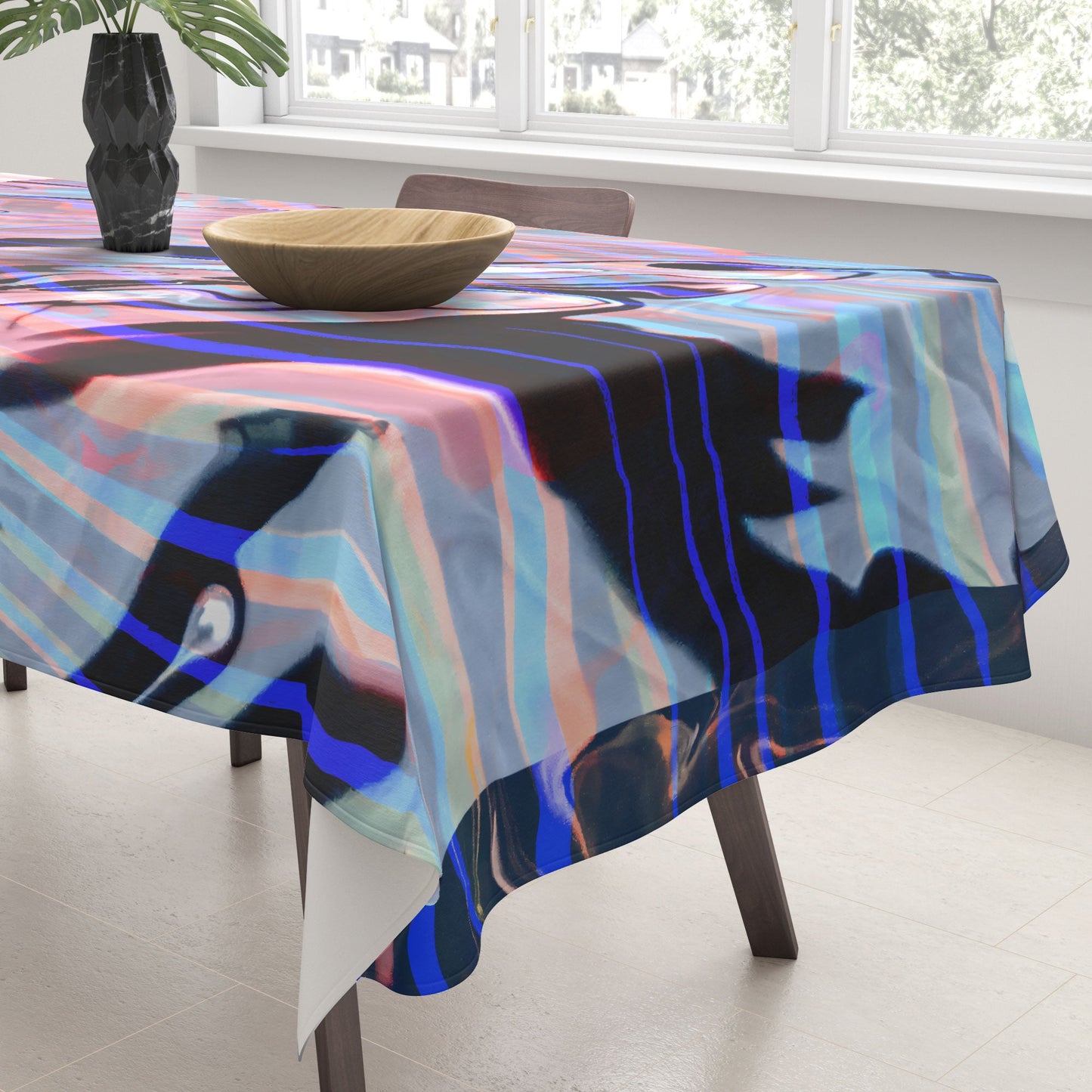 83 Oranges Focus Abstract Marble Texture Tablecloth