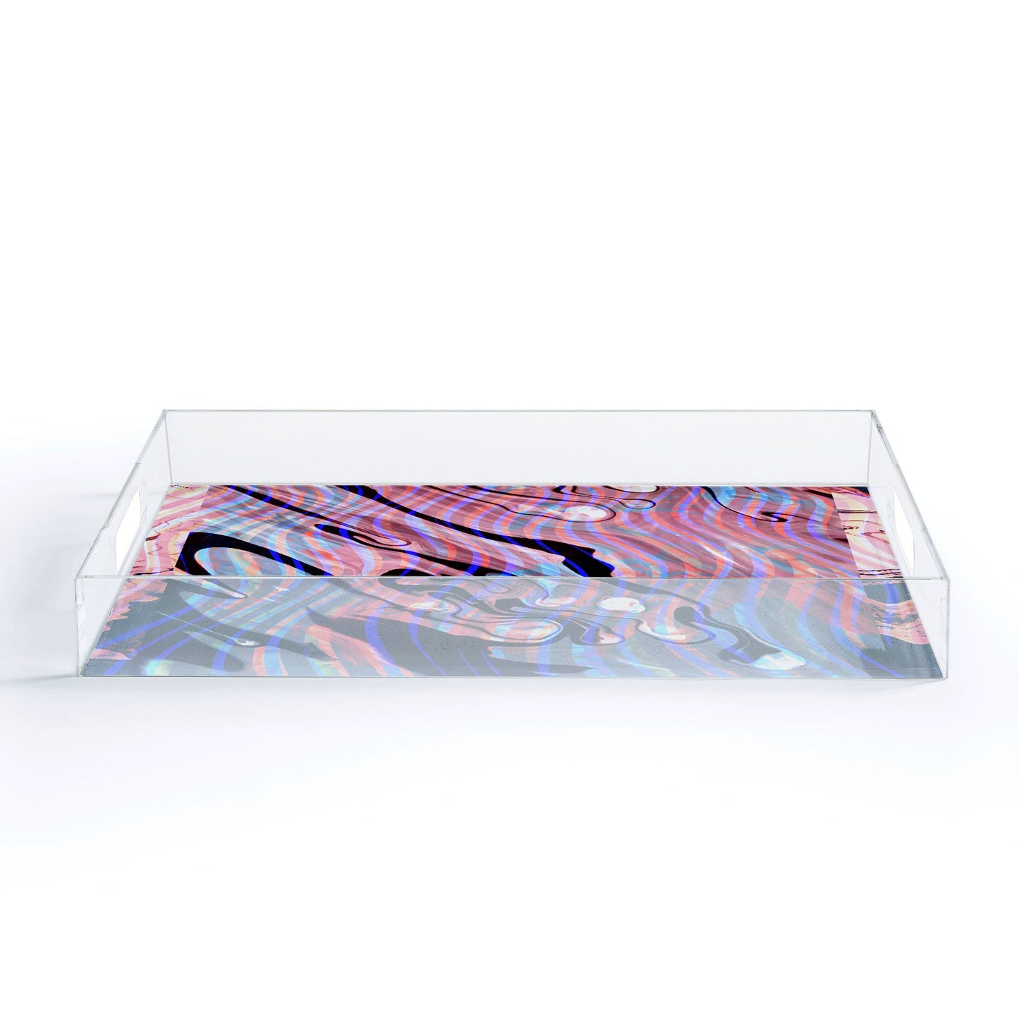 83 Oranges Focus Abstract Marble Texture Acrylic Tray