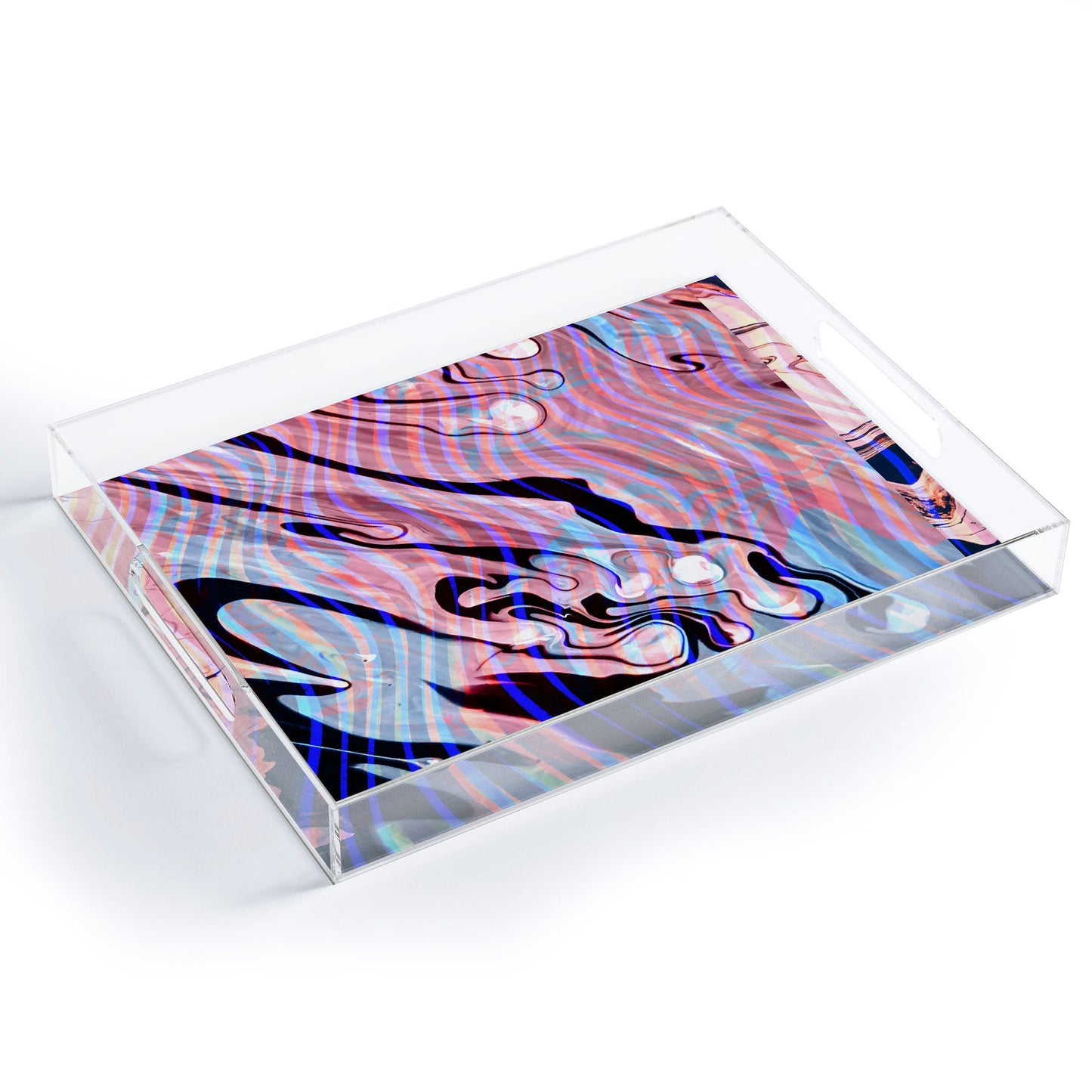 83 Oranges Focus Abstract Marble Texture Acrylic Tray