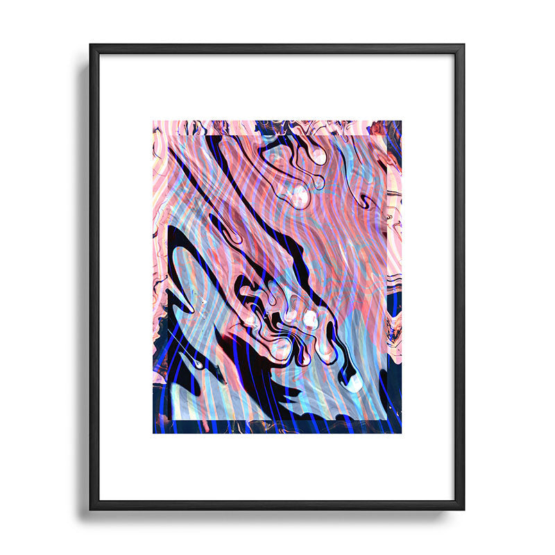 83 Oranges Focus Abstract Marble Texture Metal Framed Art Print