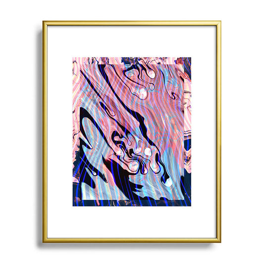 83 Oranges Focus Abstract Marble Texture Metal Framed Art Print