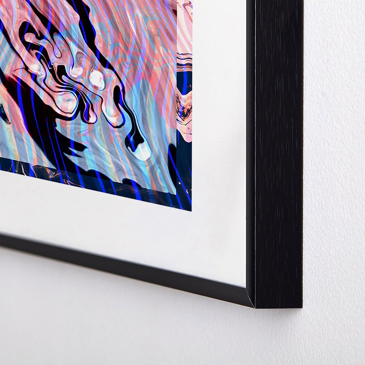 83 Oranges Focus Abstract Marble Texture Metal Framed Art Print