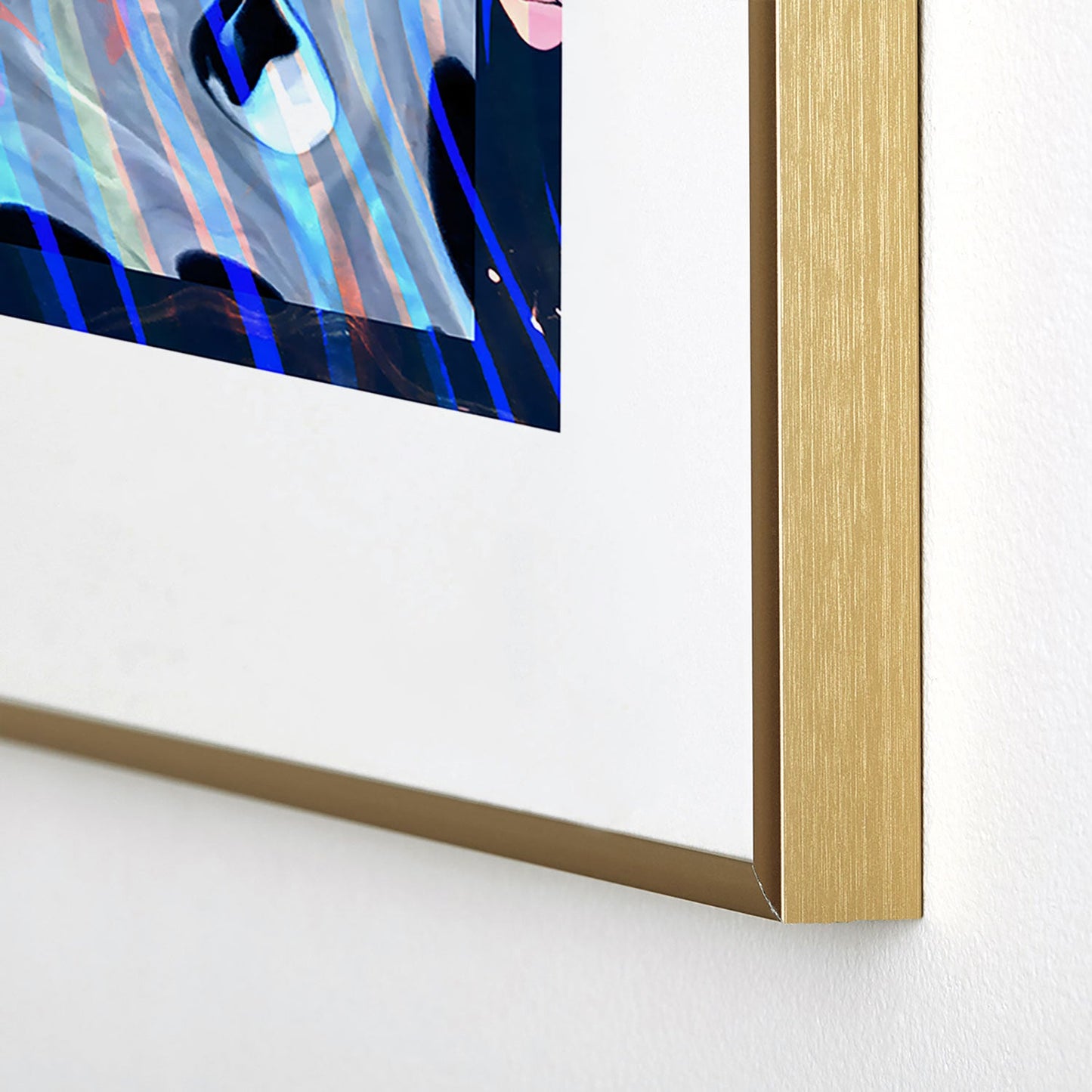 83 Oranges Focus Abstract Marble Texture Metal Framed Art Print