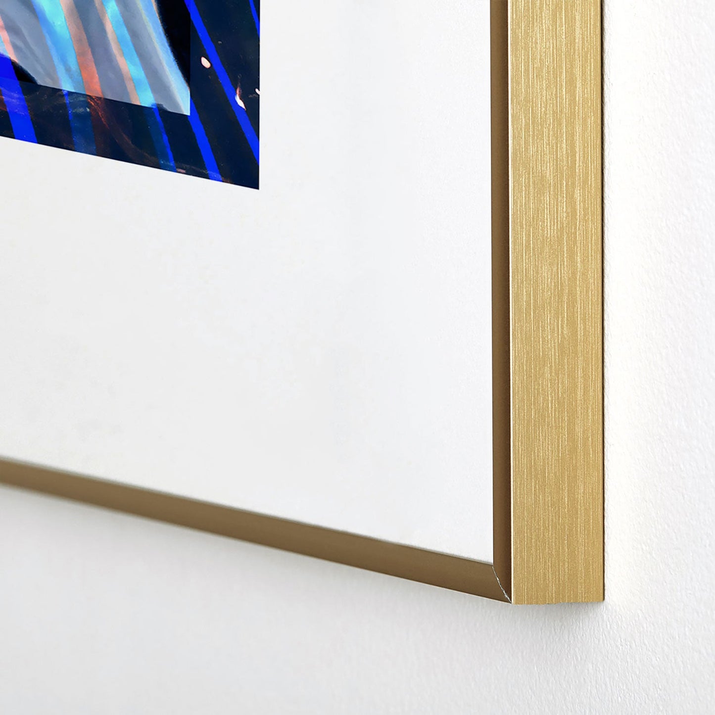 83 Oranges Focus Abstract Marble Texture Metal Framed Art Print