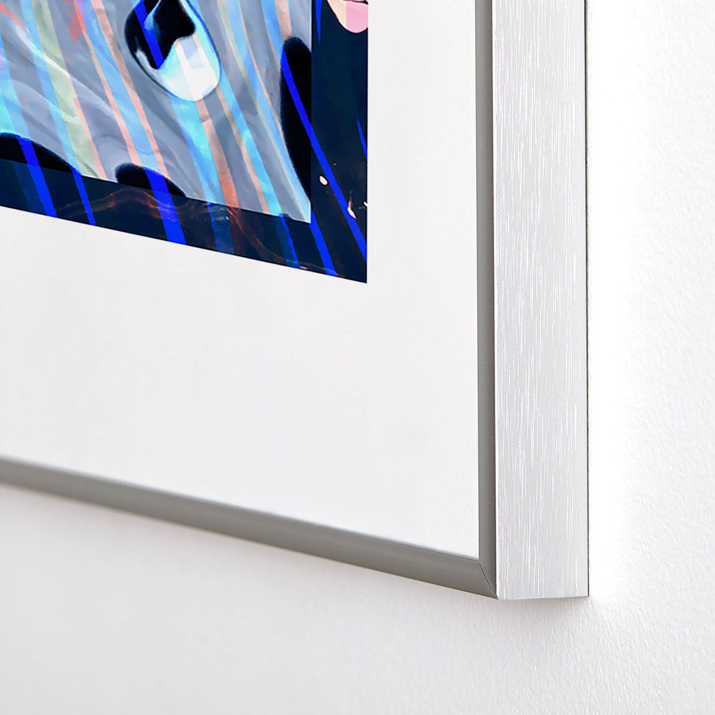 83 Oranges Focus Abstract Marble Texture Metal Framed Art Print