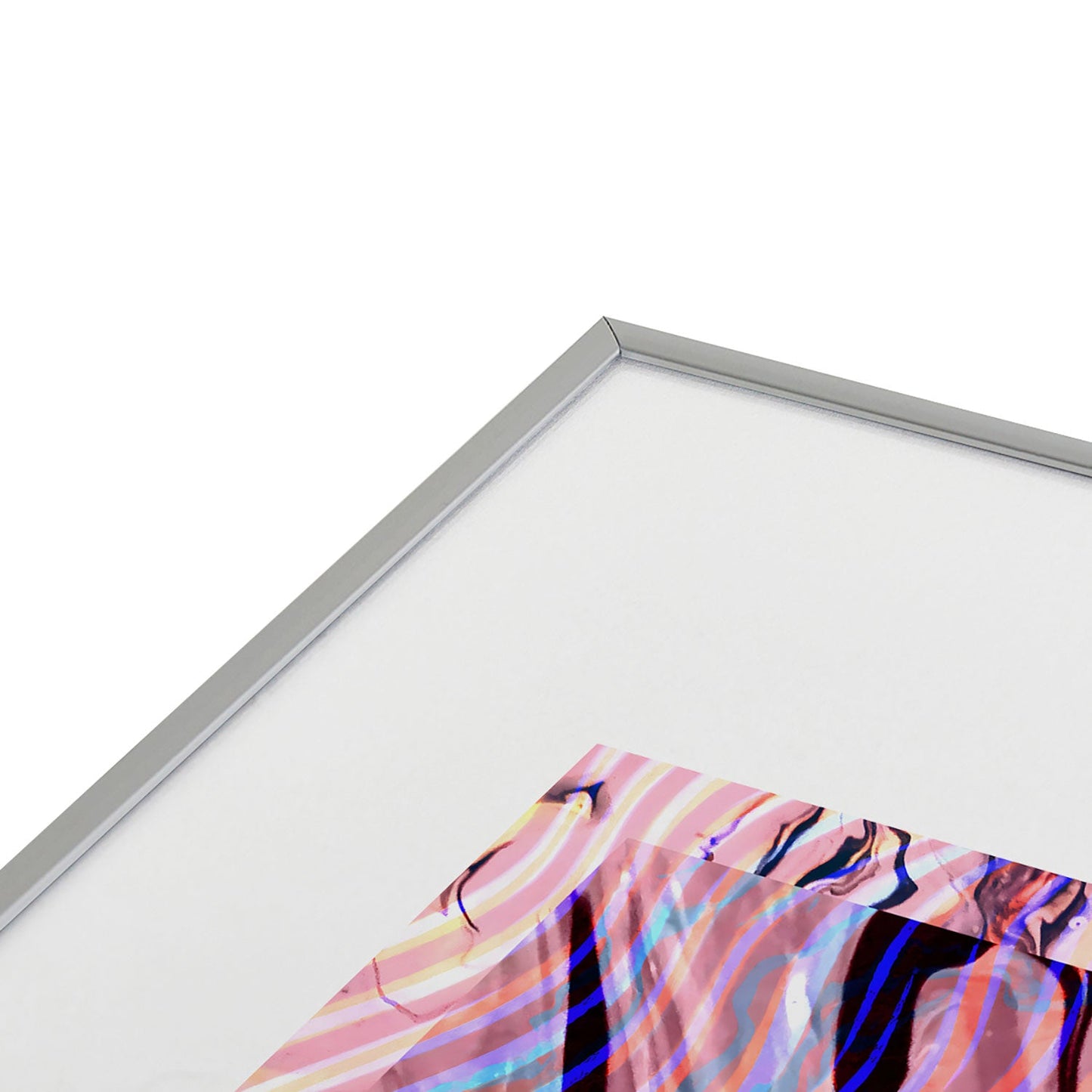 83 Oranges Focus Abstract Marble Texture Metal Framed Art Print