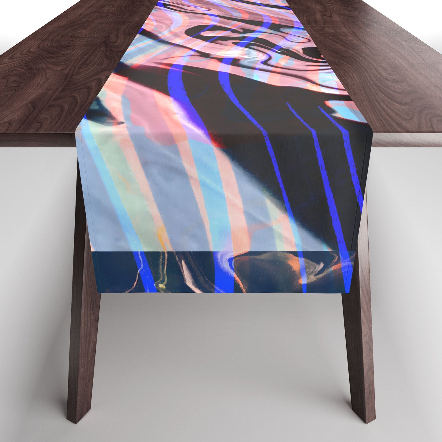 83 Oranges Focus Abstract Marble Texture Table Runner