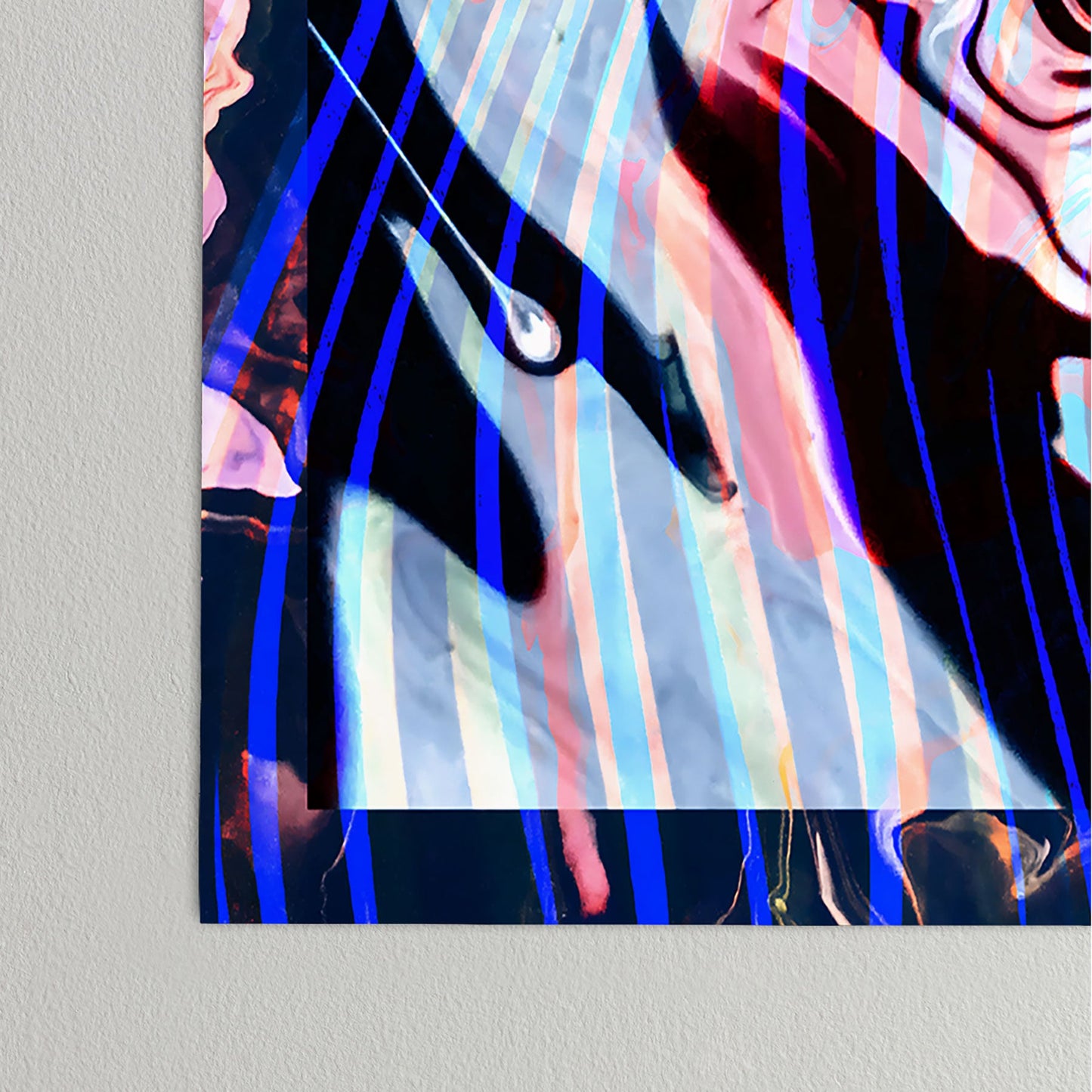 83 Oranges Focus Abstract Marble Texture Poster