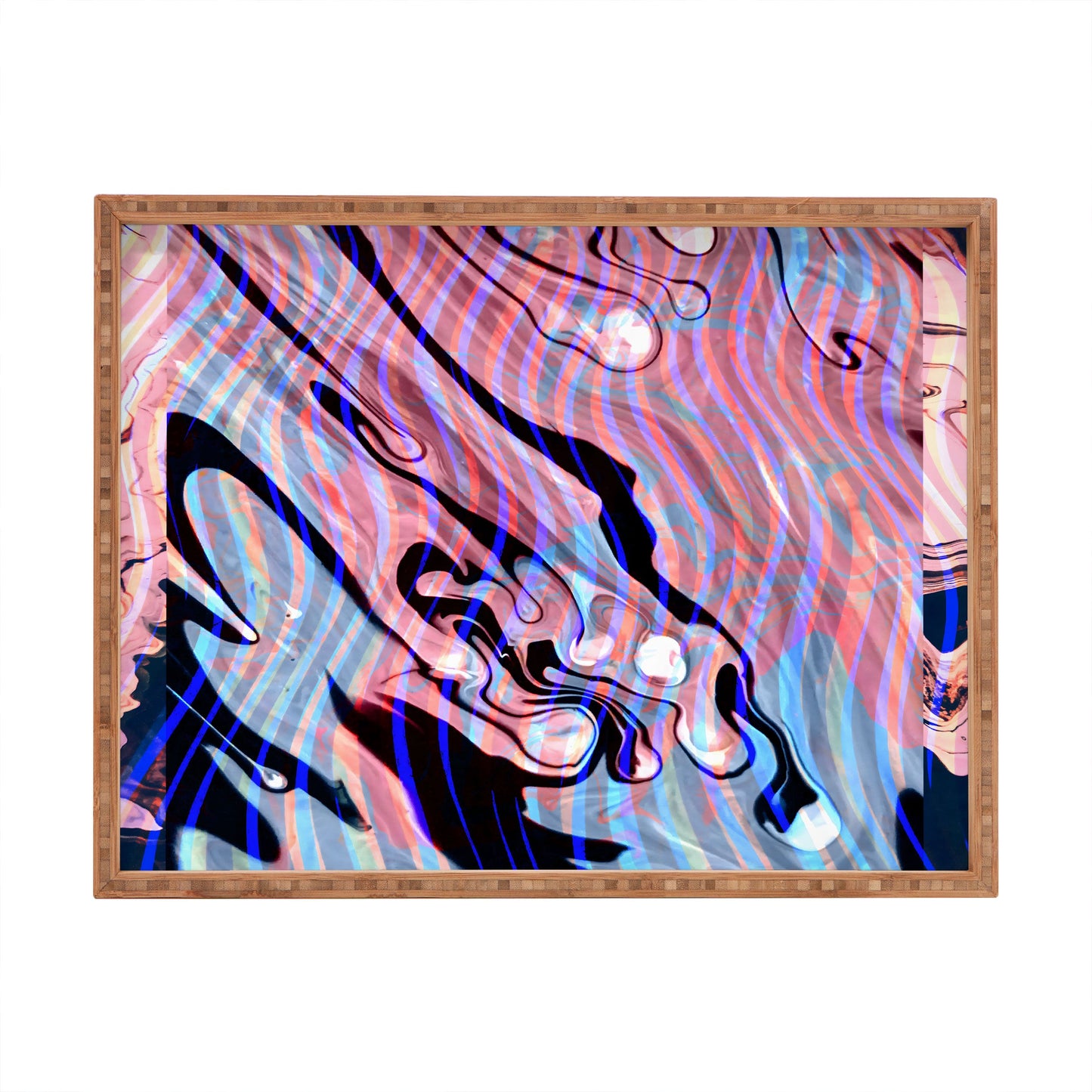 83 Oranges Focus Abstract Marble Texture Rectangular Tray