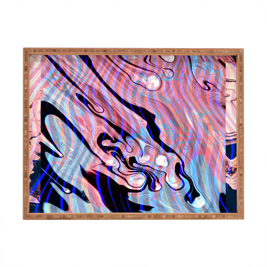 83 Oranges Focus Abstract Marble Texture Rectangular Tray