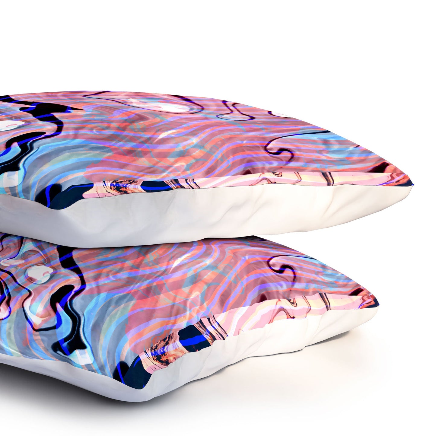 83 Oranges Focus Abstract Marble Texture Pillow Shams