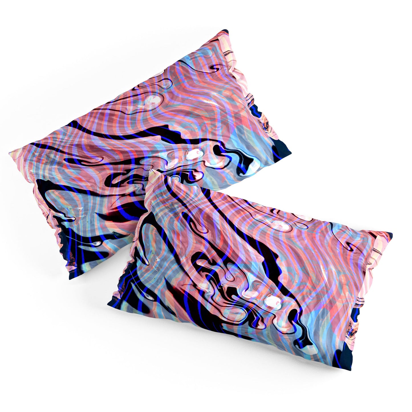 83 Oranges Focus Abstract Marble Texture Pillow Shams