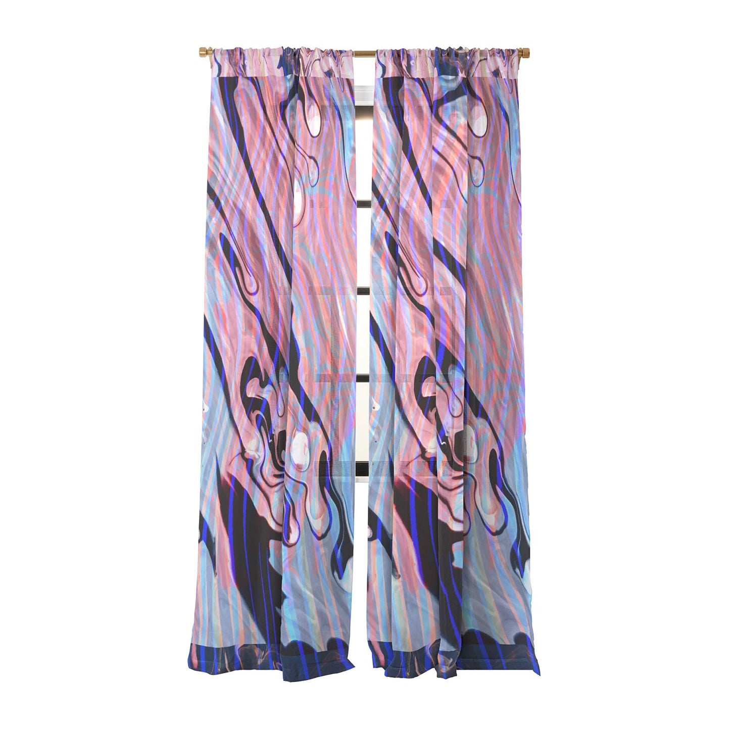 83 Oranges Focus Abstract Marble Texture Sheer Non Repeat