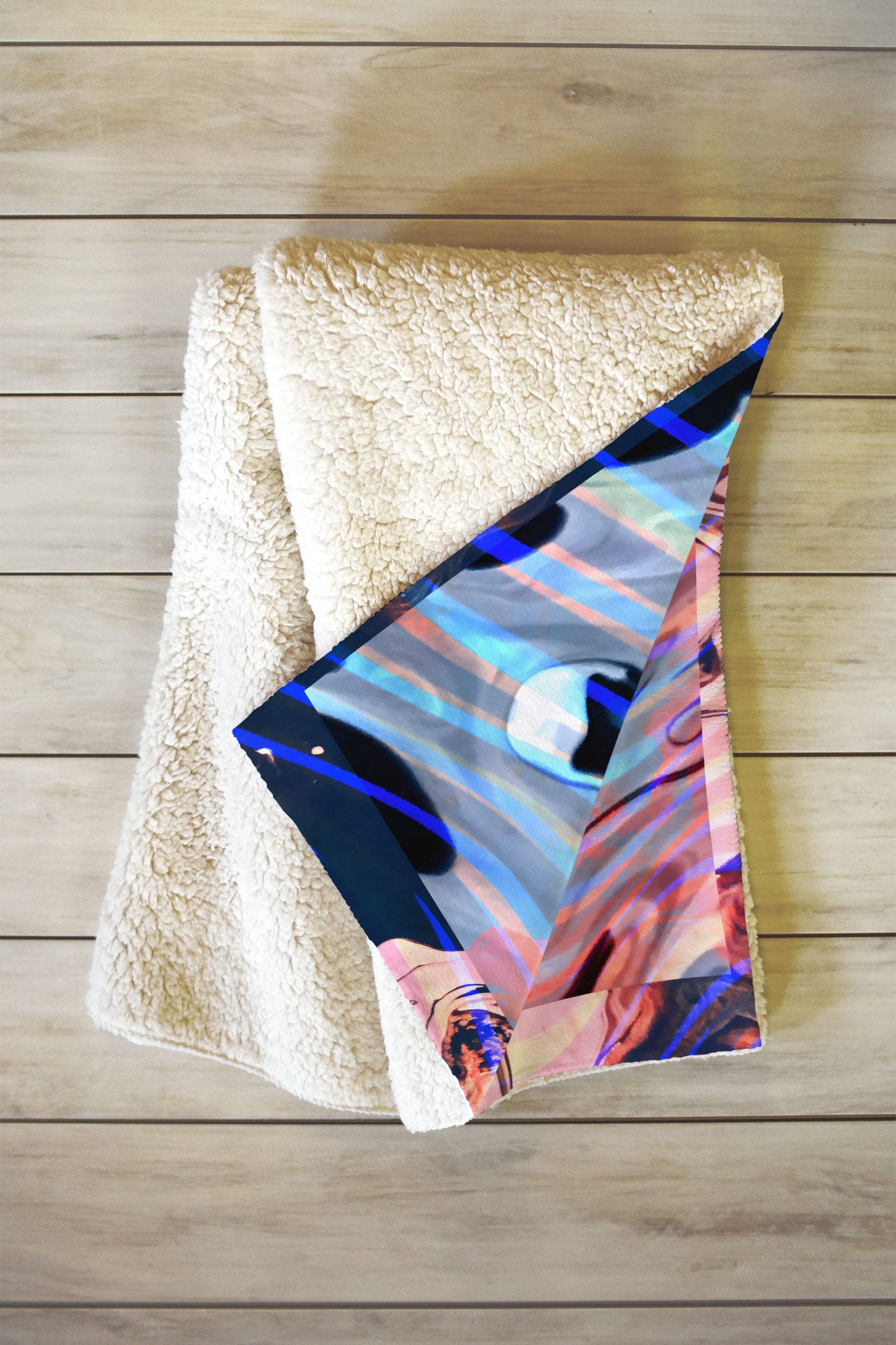 83 Oranges Focus Abstract Marble Texture Fleece Throw Blanket
