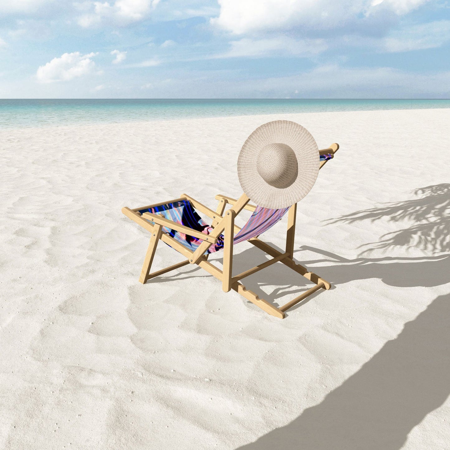 83 Oranges Focus Abstract Marble Texture Sling Chair