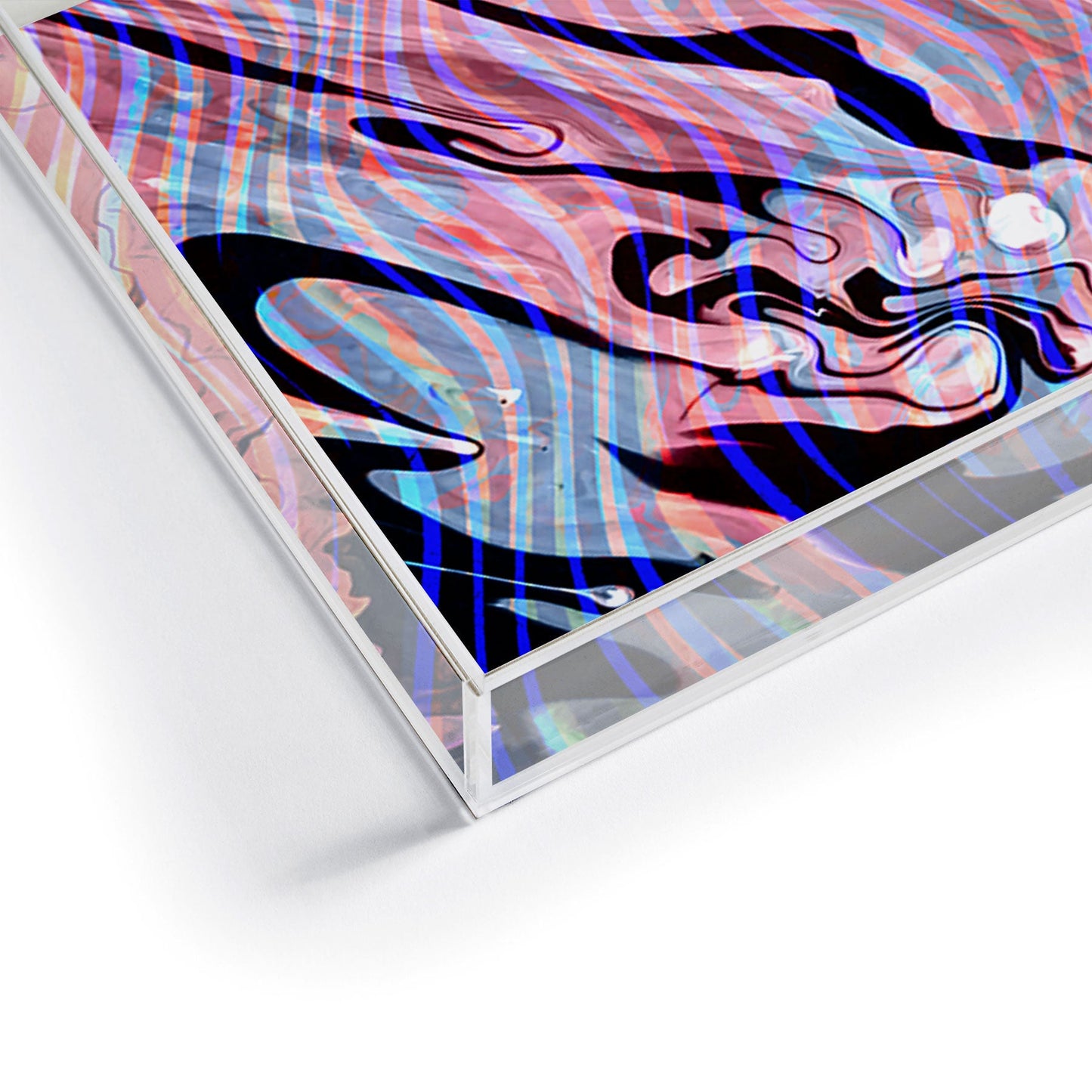 83 Oranges Focus Abstract Marble Texture Acrylic Tray