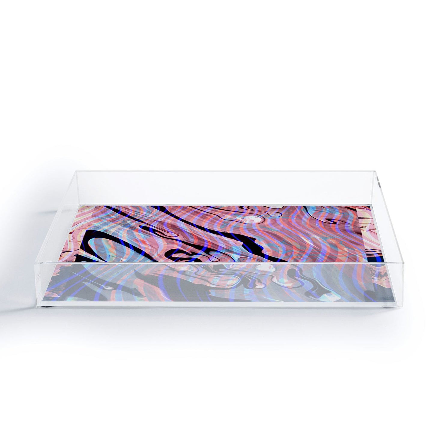 83 Oranges Focus Abstract Marble Texture Acrylic Tray