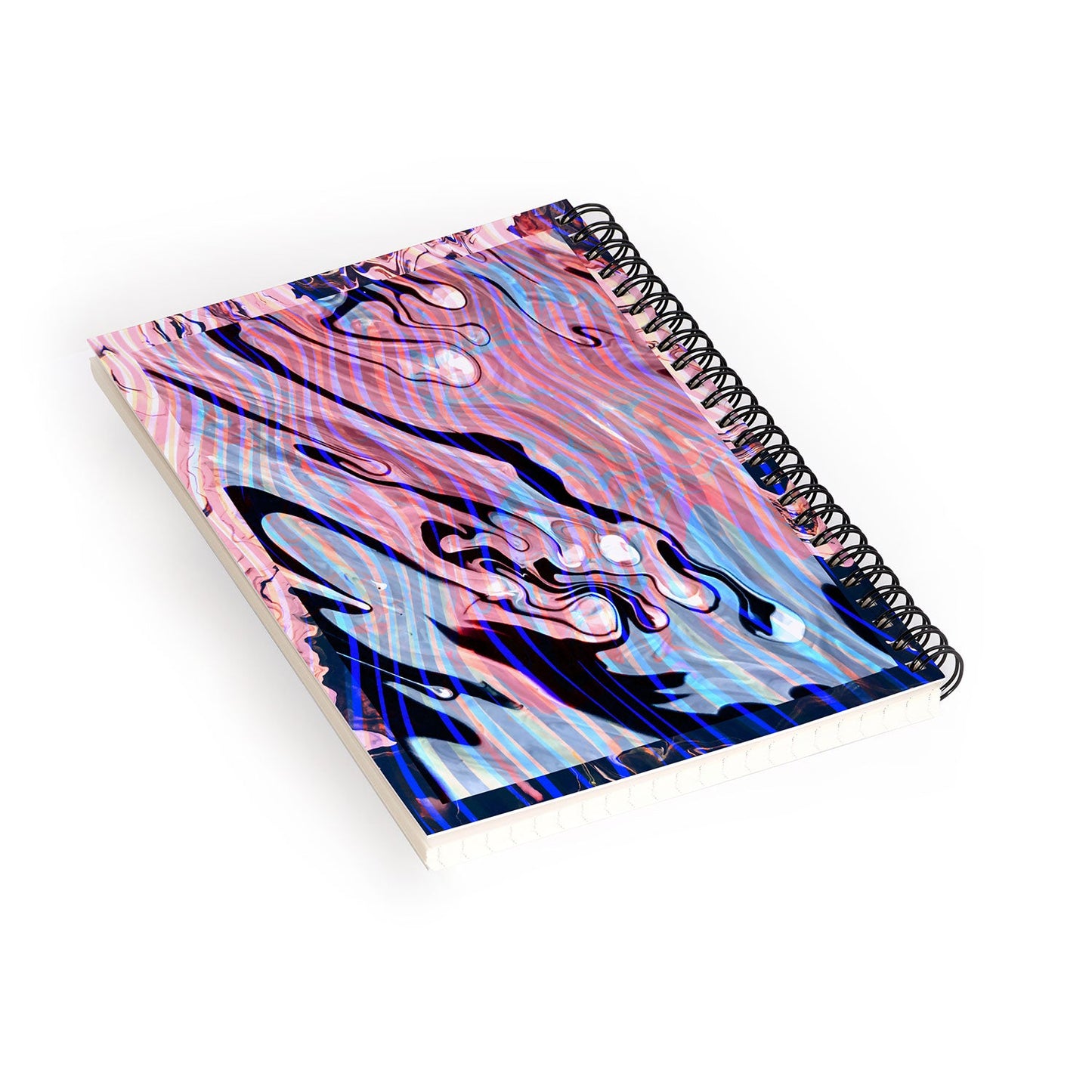 83 Oranges Focus Abstract Marble Texture Spiral Notebook