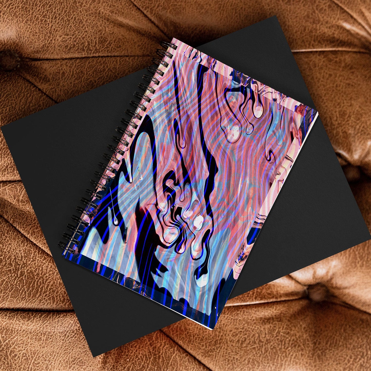 83 Oranges Focus Abstract Marble Texture Spiral Notebook