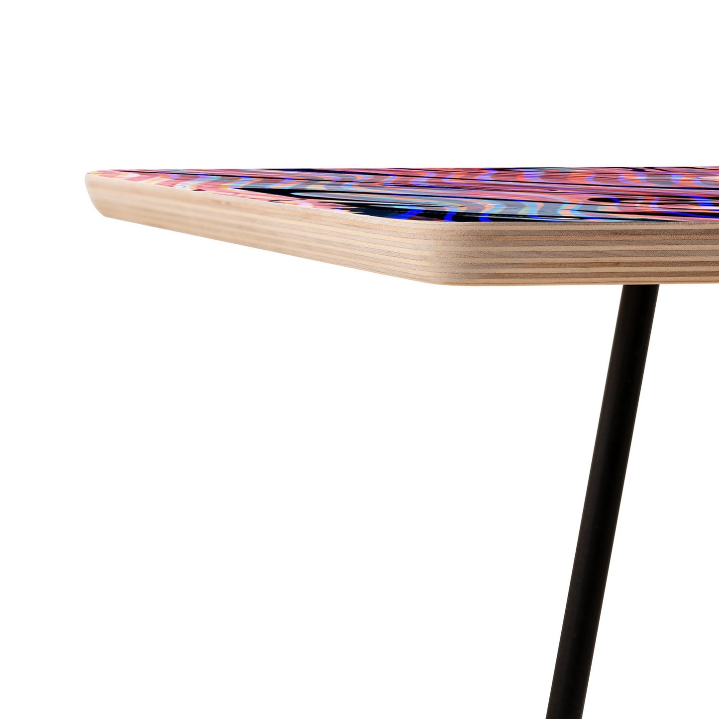 83 Oranges Focus Abstract Marble Texture Side Table