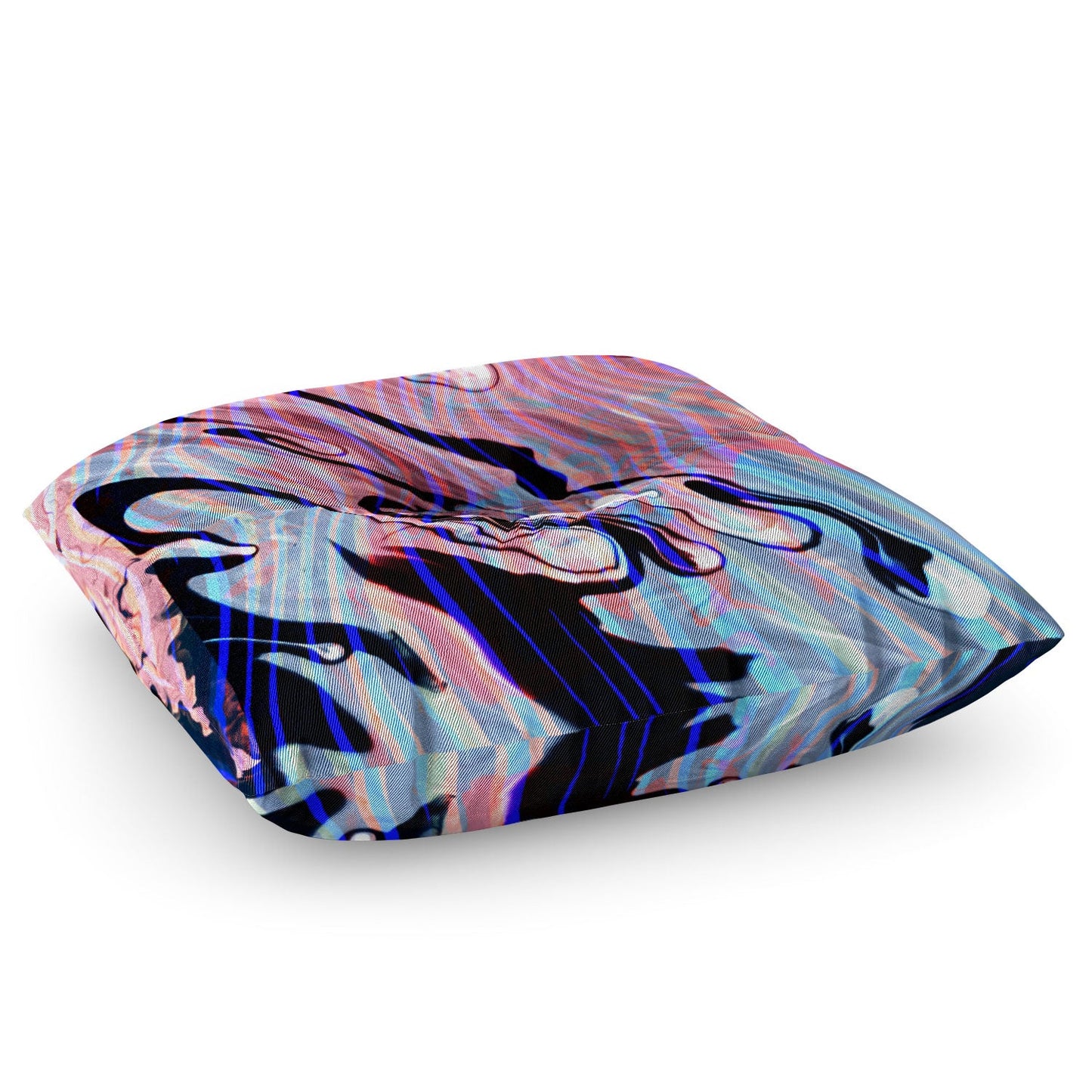 83 Oranges Focus Abstract Marble Texture Floor Pillow Square