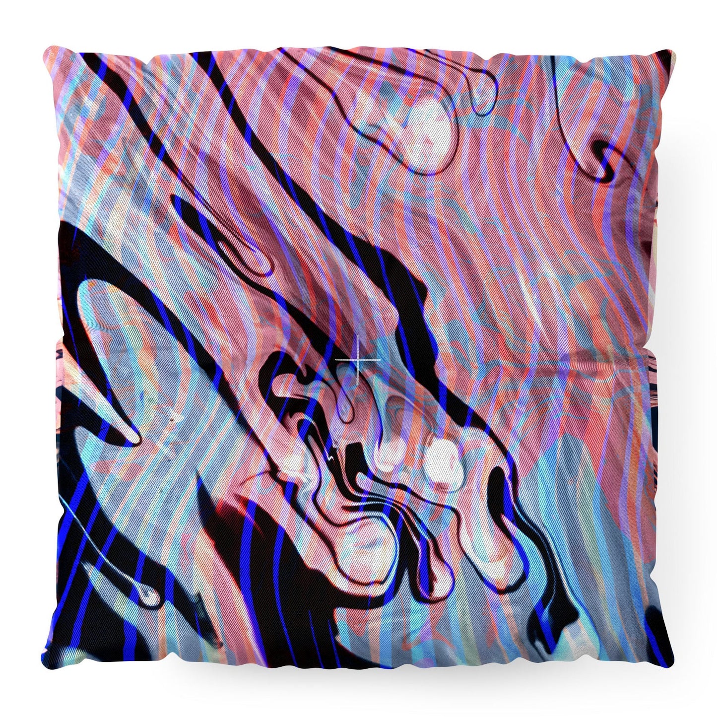 83 Oranges Focus Abstract Marble Texture Floor Pillow Square