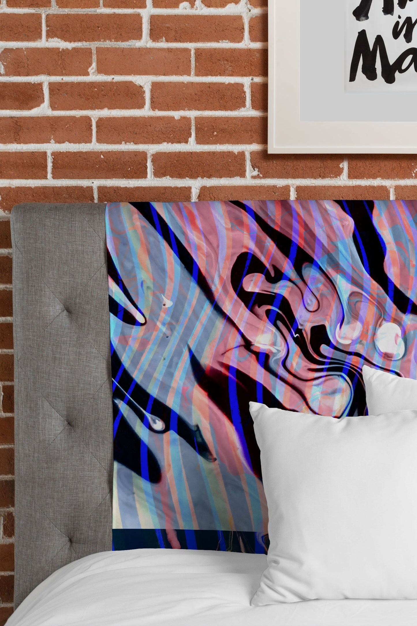 83 Oranges Focus Abstract Marble Texture Tapestry