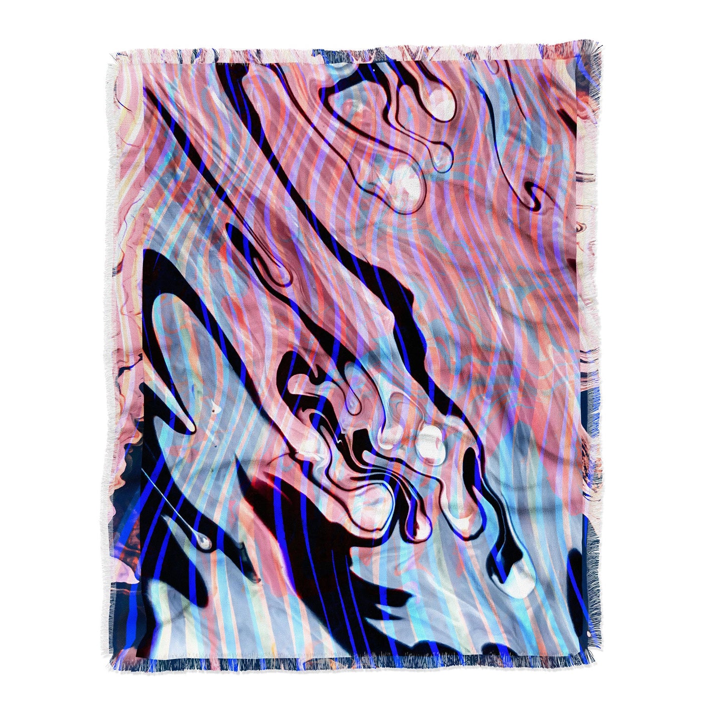 83 Oranges Focus Abstract Marble Texture Throw Blanket