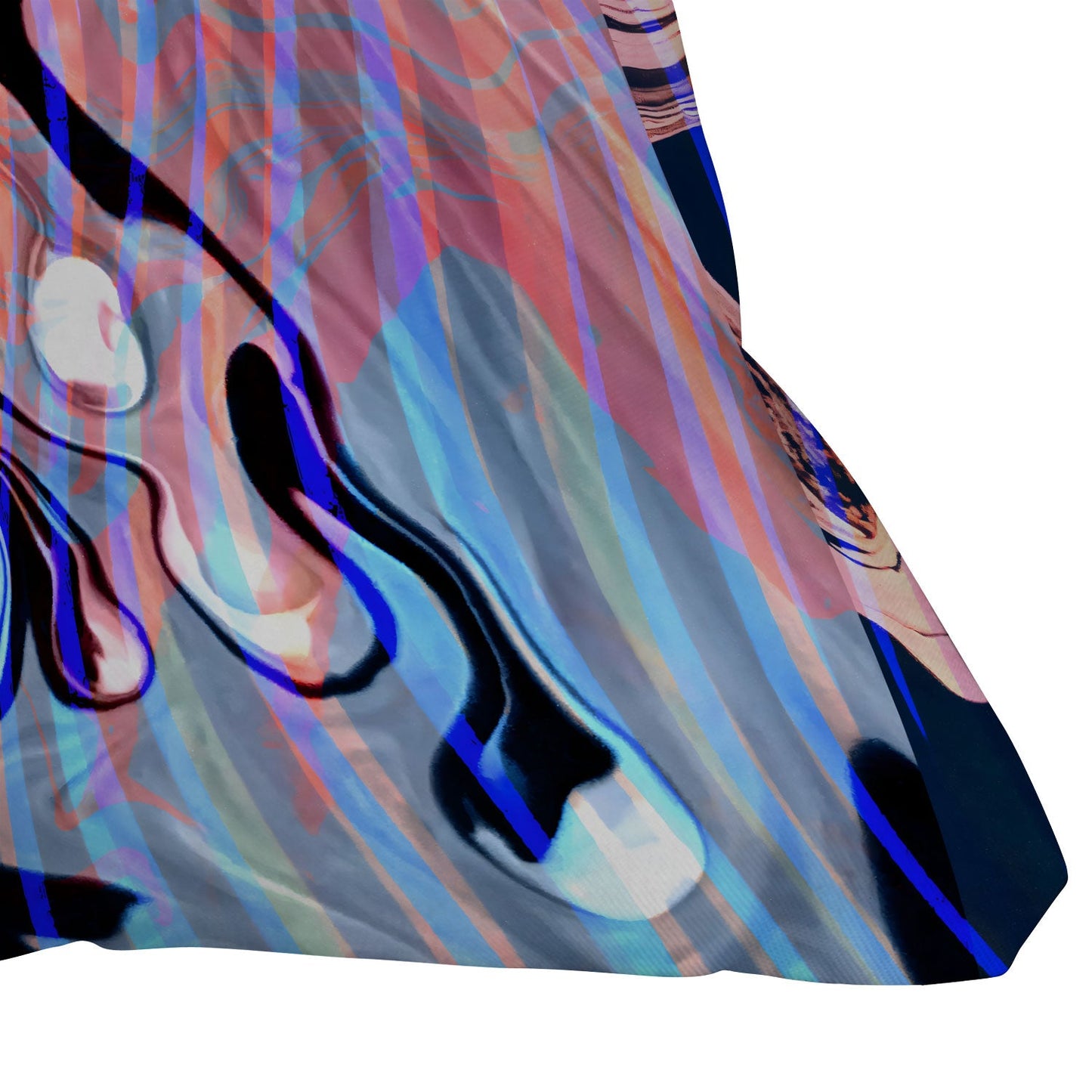 83 Oranges Focus Abstract Marble Texture Throw Pillow