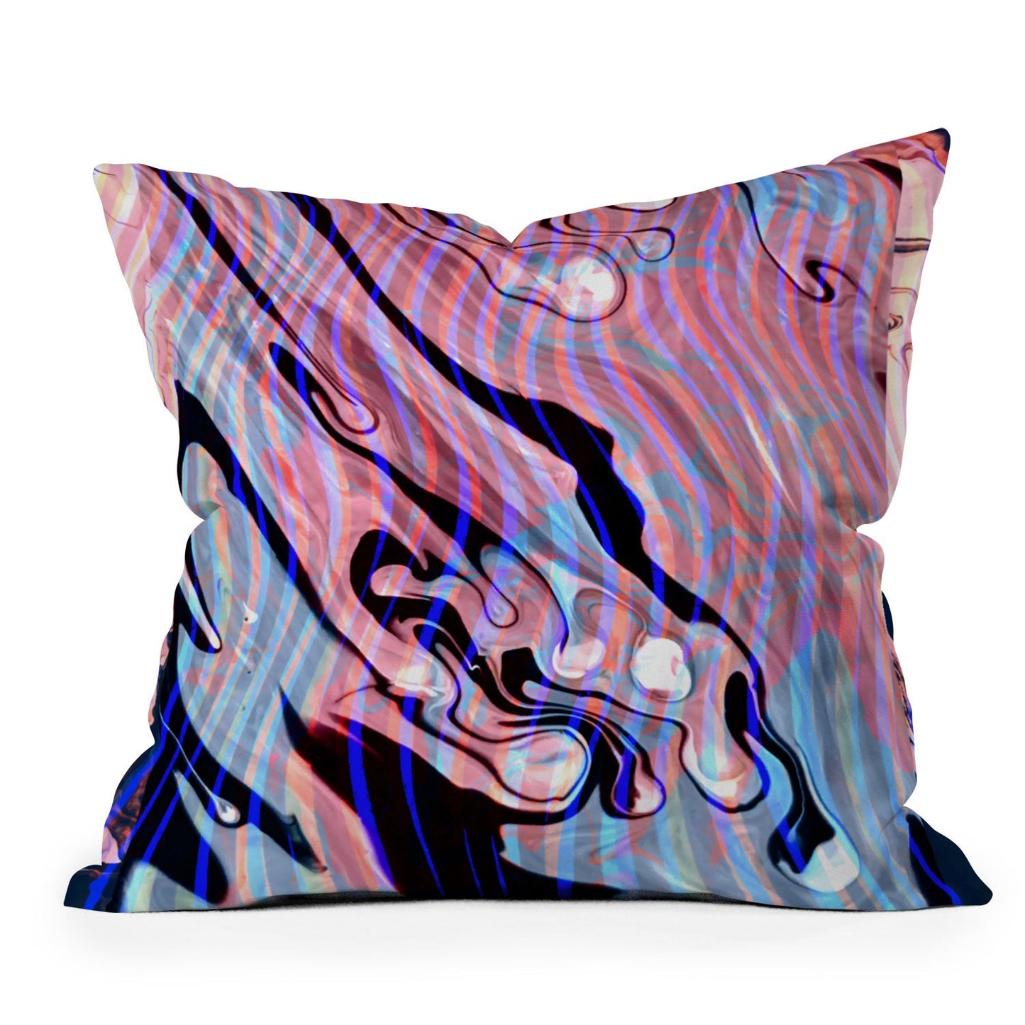 83 Oranges Focus Abstract Marble Texture Throw Pillow