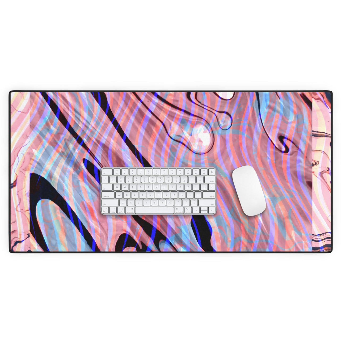 83 Oranges Focus Abstract Marble Texture Desk Mat