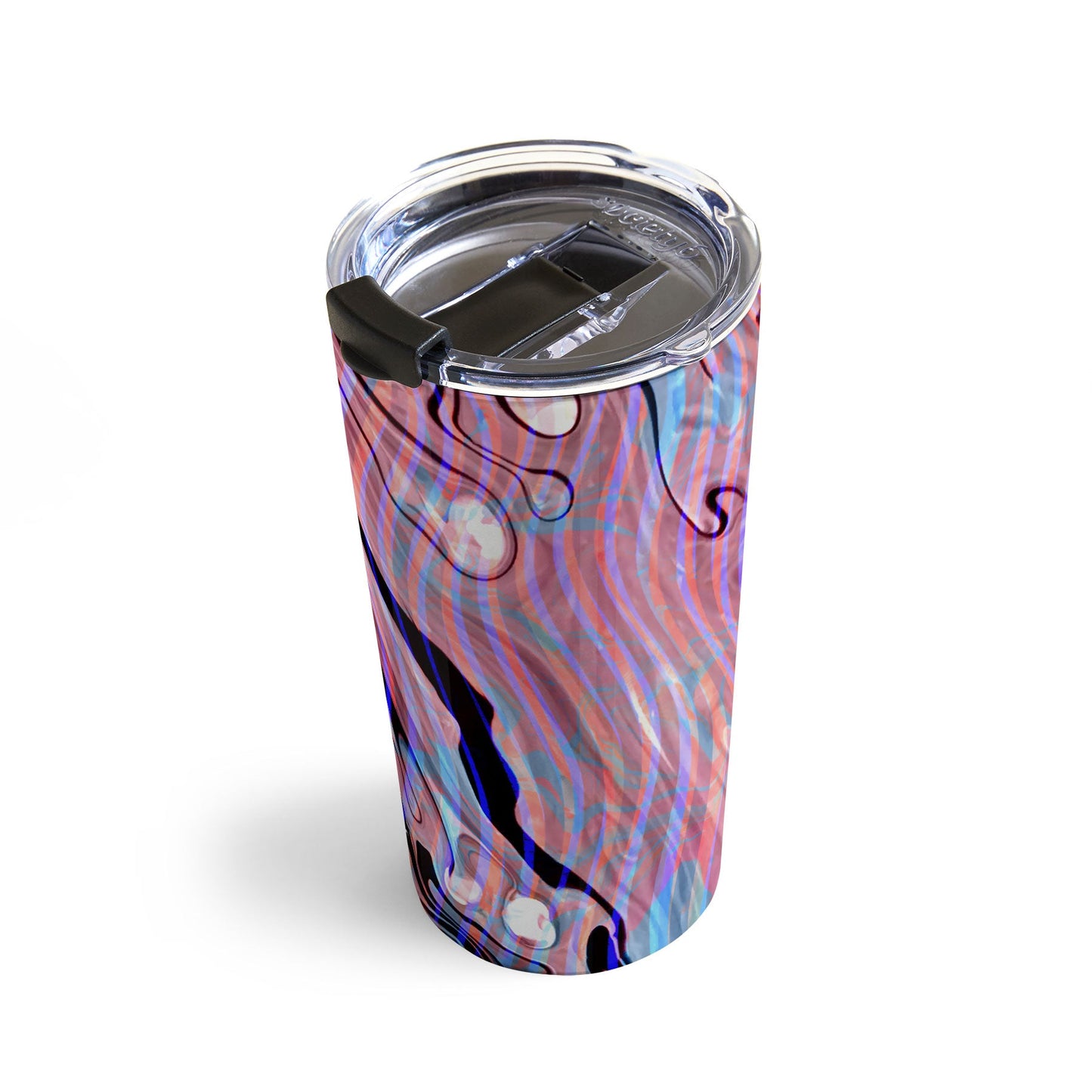 83 Oranges Focus Abstract Marble Texture Travel Mug
