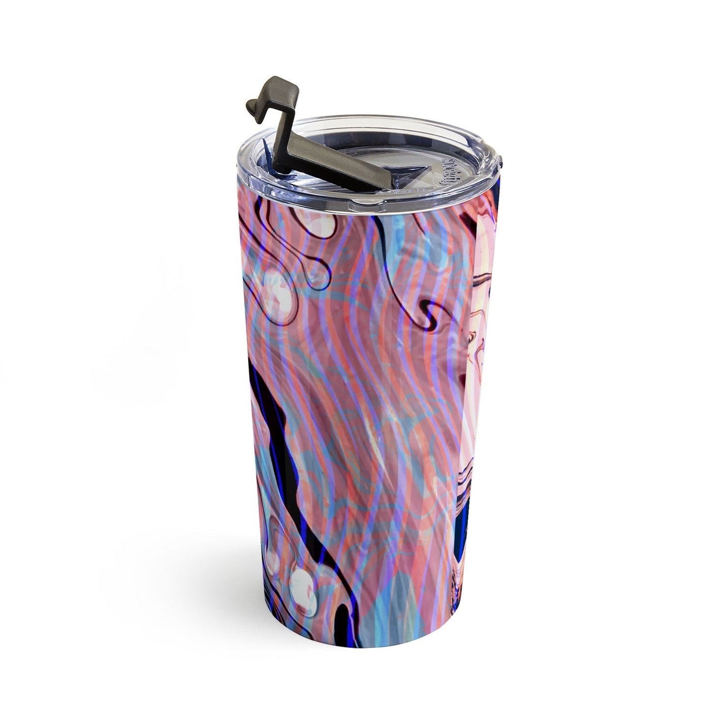 83 Oranges Focus Abstract Marble Texture Travel Mug