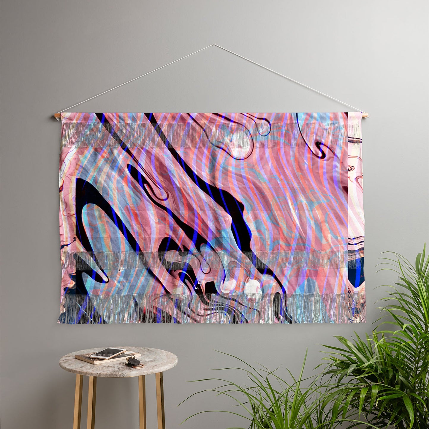 83 Oranges Focus Abstract Marble Texture Wall Hanging Landscape