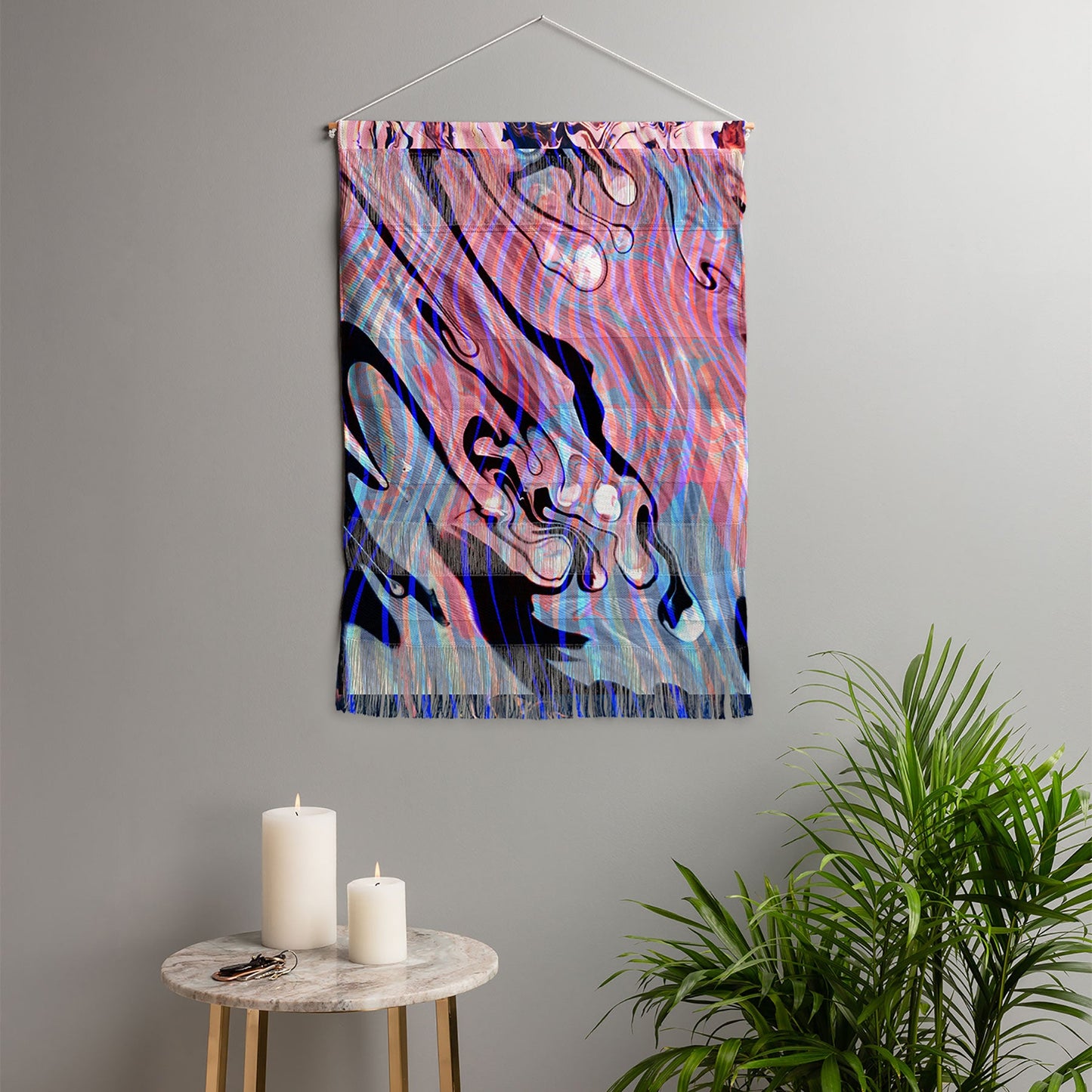 83 Oranges Focus Abstract Marble Texture Wall Hanging Portrait