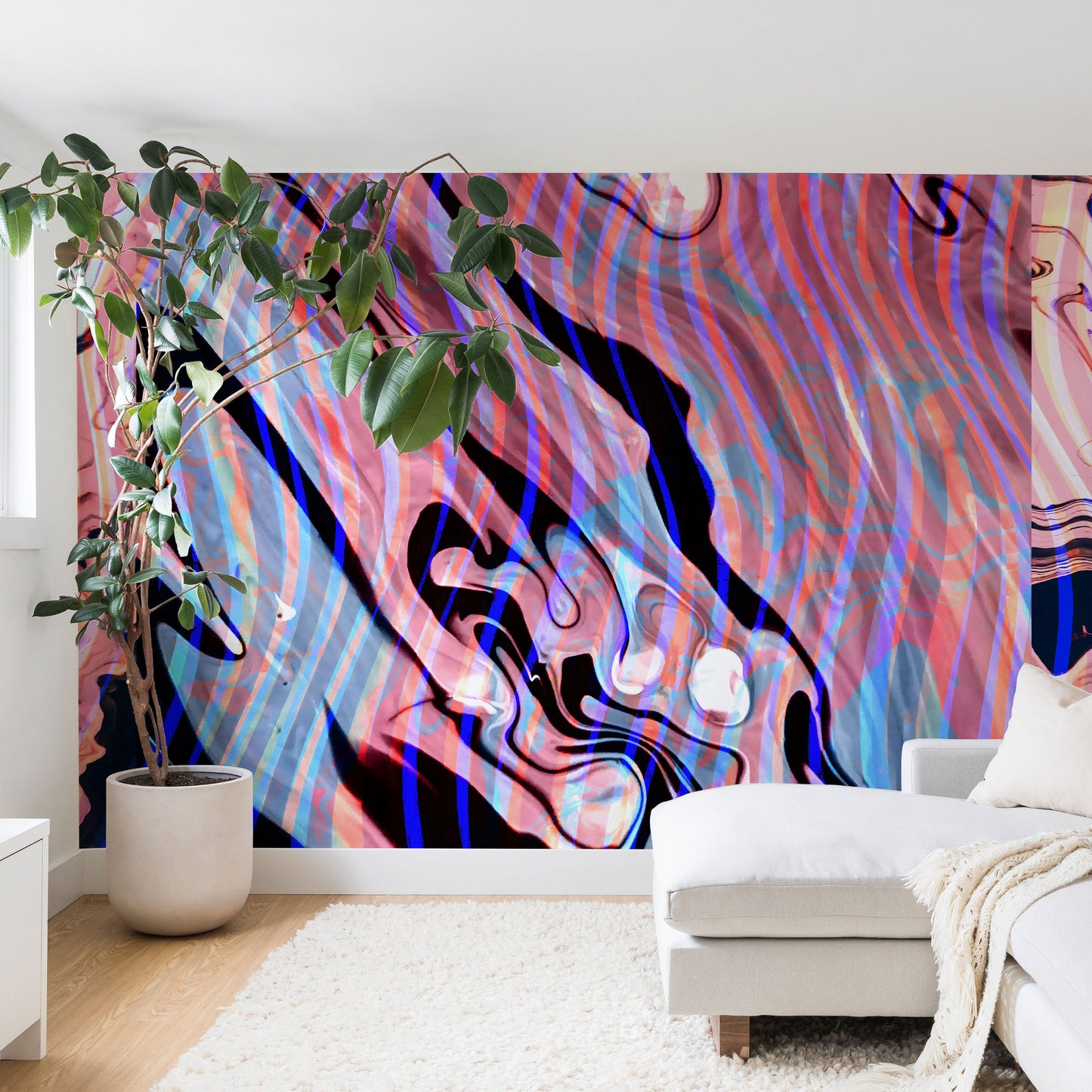 83 Oranges Focus Abstract Marble Texture Wall Mural