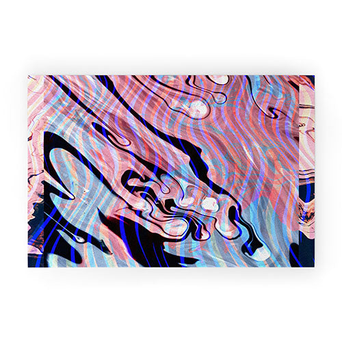 83 Oranges Focus Abstract Marble Texture Welcome Mat