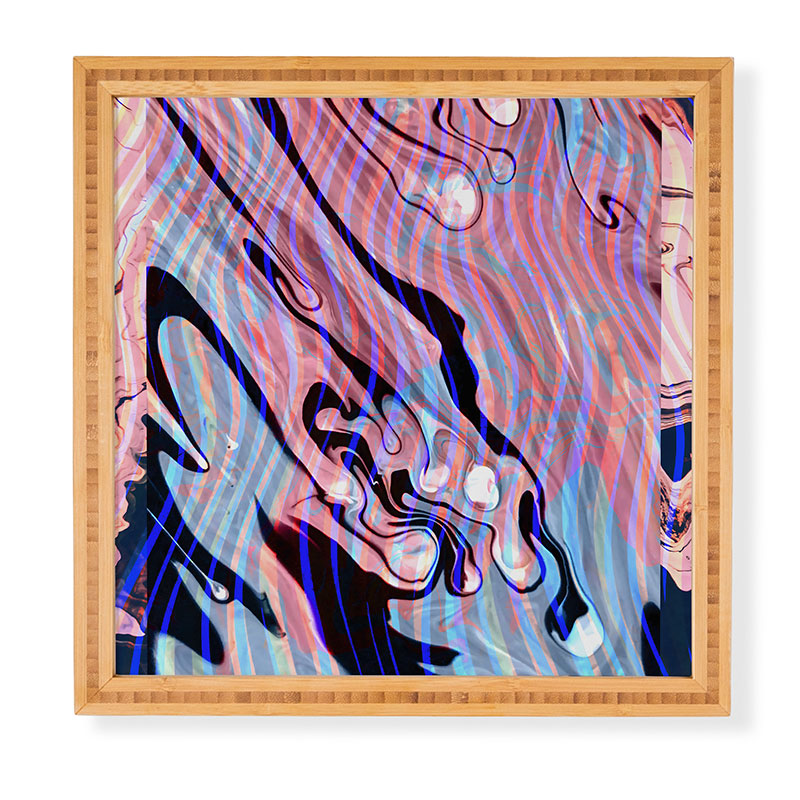 83 Oranges Focus Abstract Marble Texture Framed Wall Art