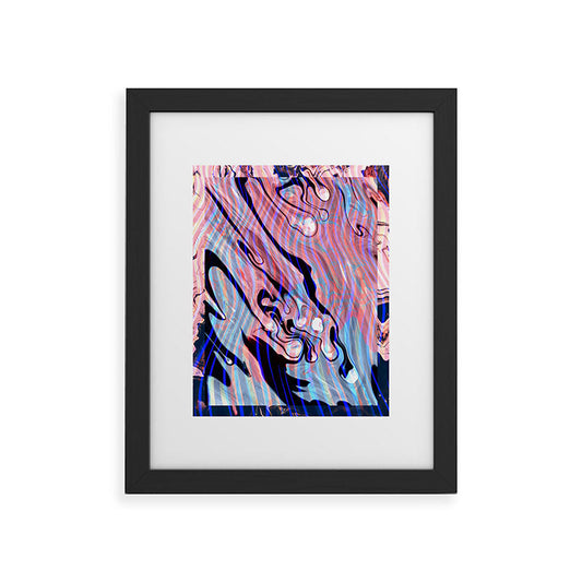 83 Oranges Focus Abstract Marble Texture Framed Art Print