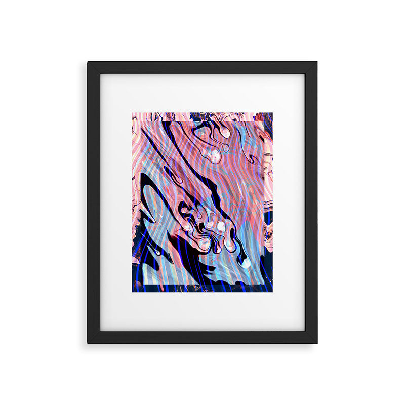 83 Oranges Focus Abstract Marble Texture Framed Art Print