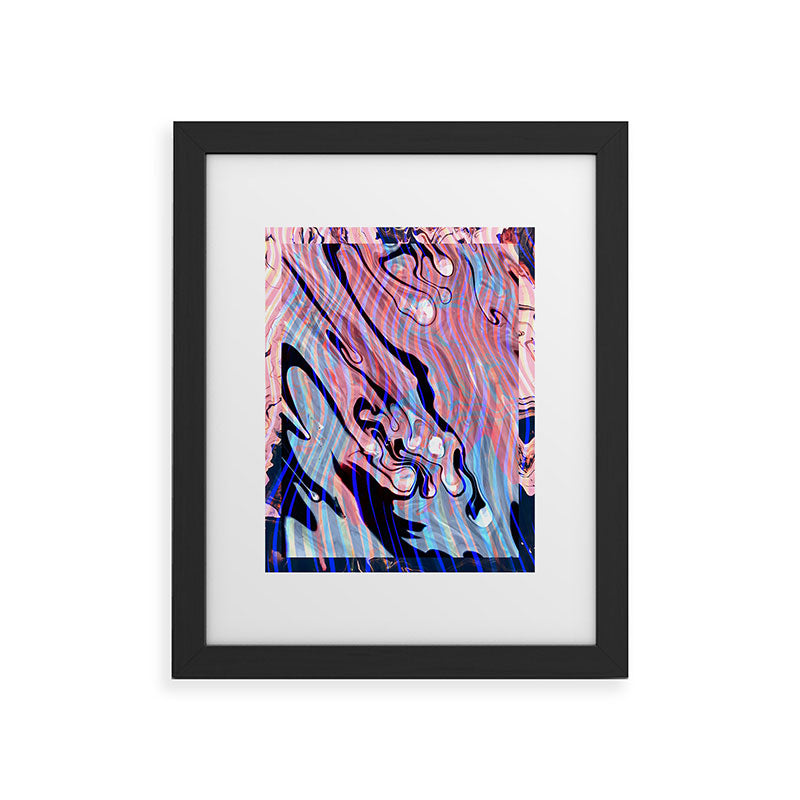 83 Oranges Focus Abstract Marble Texture Framed Art Print