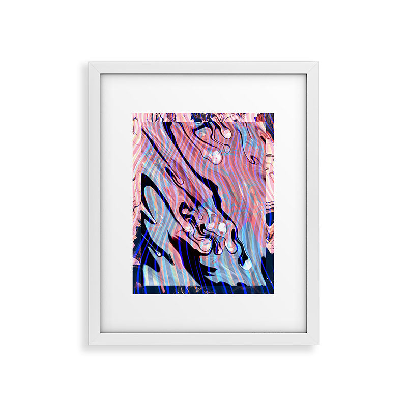 83 Oranges Focus Abstract Marble Texture Framed Art Print