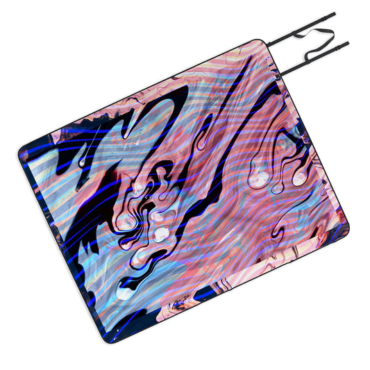 83 Oranges Focus Abstract Marble Texture Picnic Blanket