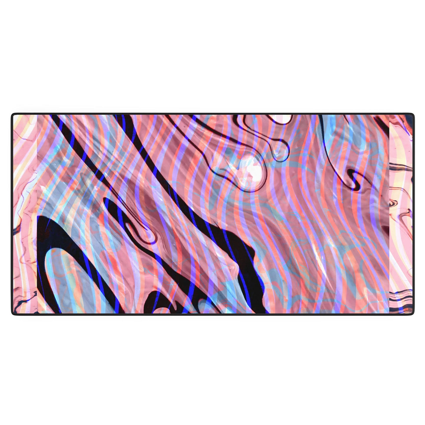 83 Oranges Focus Abstract Marble Texture Desk Mat