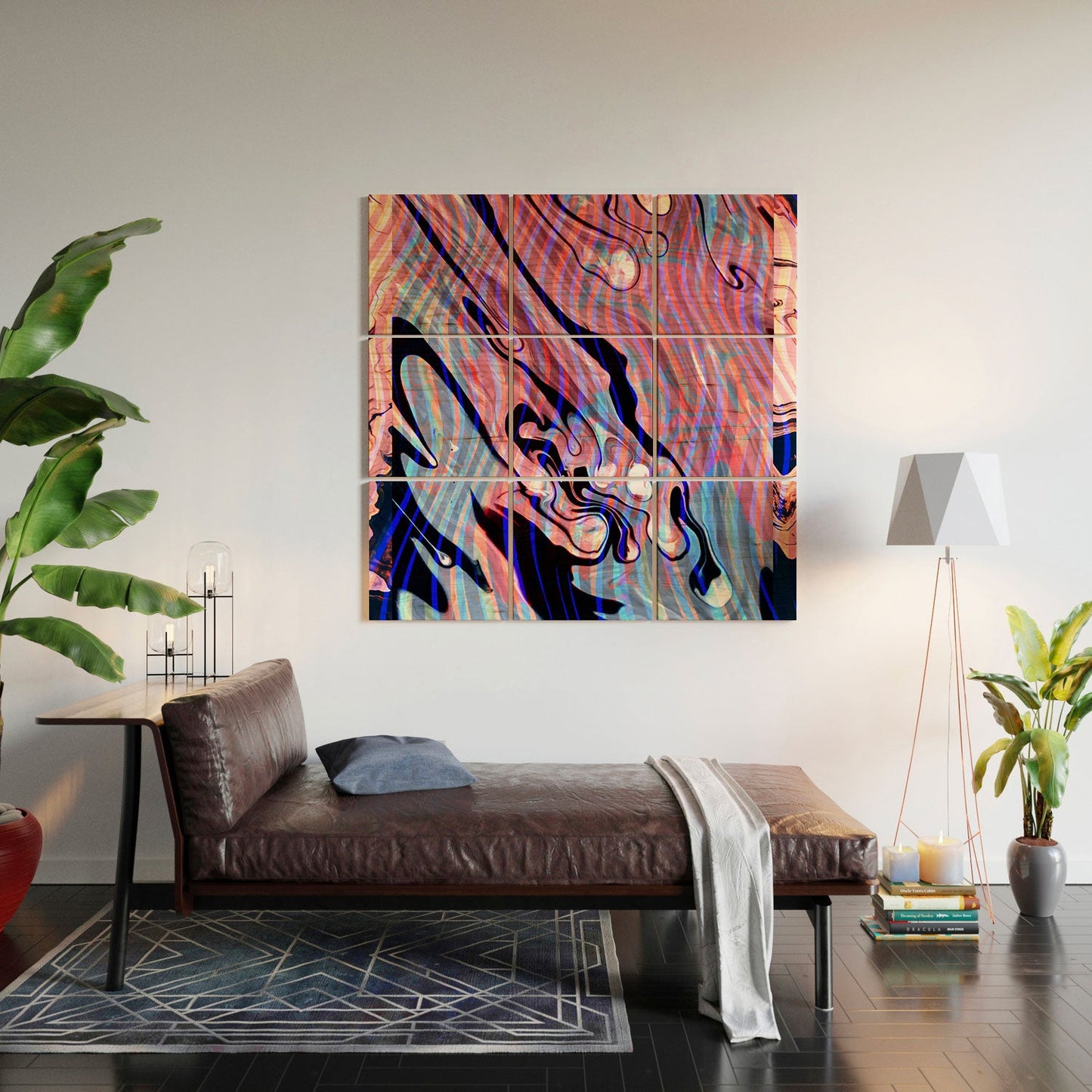 83 Oranges Focus Abstract Marble Texture Wood Wall Mural