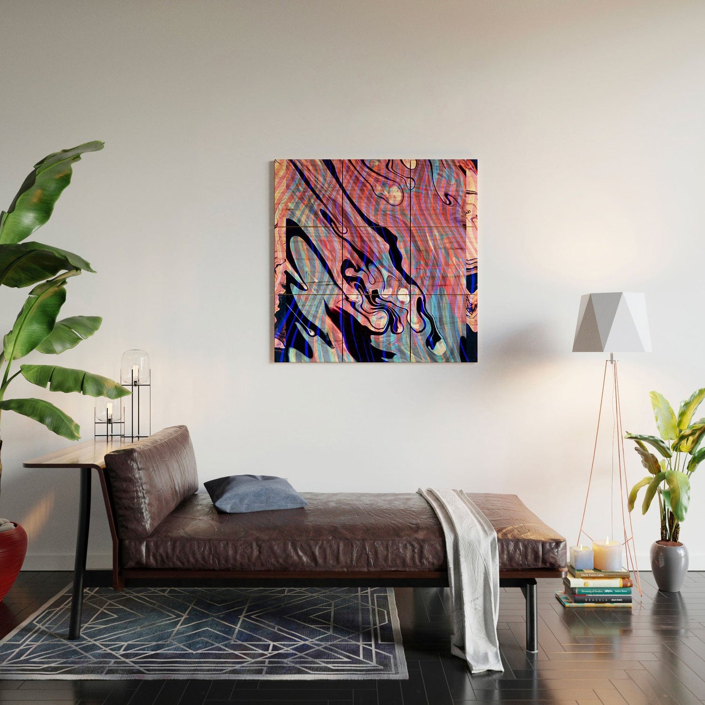 83 Oranges Focus Abstract Marble Texture Wood Wall Mural